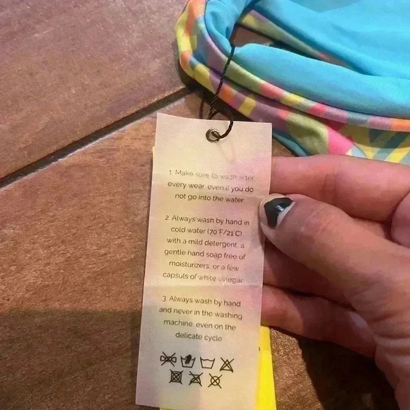 NWT ONEONE Lourdes colorblock reversible bikini bottom medium - Picture 8 of 9